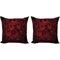 Abakuhaus Kussenhoes 60x60 cm – Druppels – Dubbelzijdig Rood/Zwart