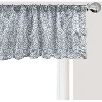 Abakuhaus Oosterse raamvalance met sterrenmotief, gordijnvalance voor keuken en slaapkamer met tunnelzoom, 137 cm x 30 cm, blauw grijs wit