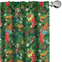 Abakuhaus Pine – Gordijnen 2x75x175 cm – Microvezel – Gedeeltelijke verduistering