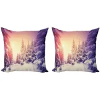 Abakuhaus Winterkussenhoes 2x45x45 cm – Dubbelzijdige print – Mikrofaser