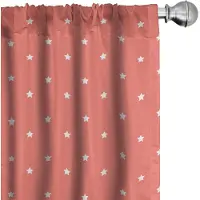 Abakuhaus koraalwit gordijnen – 2x75x245 cm, microvezel