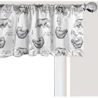 Abakuhaus Yoga raamvalletje, Gordijnvalletje voor keuken en slaapkamer met tunnelzoom, 137 cm x 45 cm, Zwart en wit
