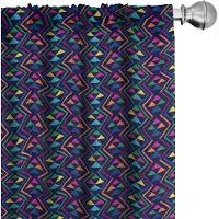 Abakuhaus Geometrische gordijnen – 2x75x245 cm – veelkleurig, microvezel