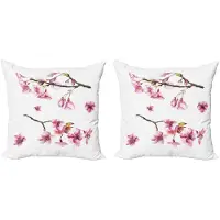 Abakuhaus Bloemen Kussenhoes Set – 2x50x50 cm – Dubbelzijdig Digitaal Drukwerk – Multicolor
