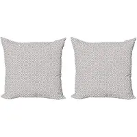 Abakuhaus Kussenhoes – Antiek Mozaïek 45x45 cm, Dubbelzijdig Grijs-Wit