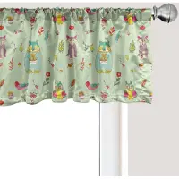 Abakuhaus Kleuterraamvalletje, Gordijnvalletje voor Keuken en Slaapkamer met Tunnelzoom, 137 cm x 30 cm, Pastelgroen en Meerkleurig