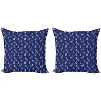 Abakuhaus marineblauw kussenhoesenset – 2x50x50 cm – dubbelzijdig bedrukt