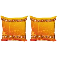 Abakuhaus Kussenhoes 50x50 cm – Dubbelzijdig bedrukt – 2 stuks – Oranje/Marigold