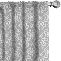 Abakuhaus – Gordijnset 2x75x175 cm – Microvezel Grijs-Wit
