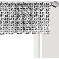 Abakuhaus Zwart-wit raamvalletje, gordijnvalletje voor keuken en slaapkamer met tunnelzoom, 137 cm x 30 cm, antracietgrijs
