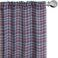 Abakuhaus Geruit Gordijnen – 2x75x245 cm – Microvezel – Semi-donker