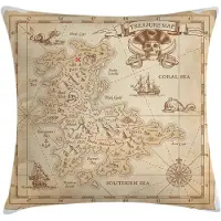 Abakuhaus Crème Kussenhoes – 60x60 cm – Dubbelzijdig bedrukt, Rits