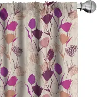Abakuhaus Bloemen Gordijnen – 2x75x175 cm – Microvezel – Meerkleurig