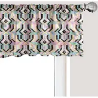 Abakuhaus Art Raamvalletje, Gordijnvalletje voor Keuken en Slaapkamer met Tunnelzoom, 137 cm x 45 cm, Multicolor