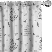 Abakuhaus – 2x Paneelgordijnen – Winter Sneeuwvlokken, 75x225 cm