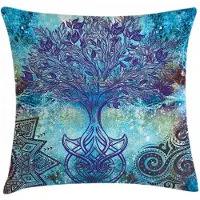 Abakuhaus Grunge Kussenhoes – Tweezijdig bedrukt – 60x60 cm – Turkoois-Bruin