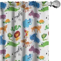 Abakuhaus Dieren gordijnen – 2x 75x175 cm – Multikleurige microvezel