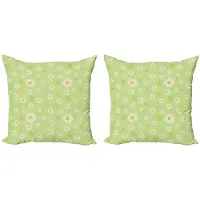 Abakuhaus Kussenhoes – 40x40 cm – Dubbelzijdige druk – Pistazie-Goudgeel