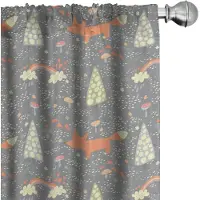 Abakuhaus Gordijnen – Doodle Dieren – 2x75x175 cm – Meerkleurig