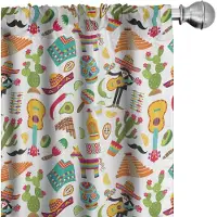 Abakuhaus Mexicaanse gordijnen – 2x75x225 cm – microvezel – halfdonker