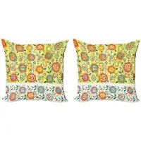 Abakuhaus etnische kussenhoes – 2x40x40 cm – dubbelzijdig bedrukt – multicolor
