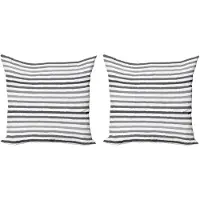 Abakuhaus Kussenhoezen Set 2x45x45 cm – Grijs/Wit Grunge – Dubbelzijdig