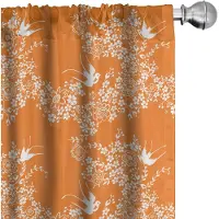 Abakuhaus – Gordijnen 2-delige set, microvezel, Breedte 75 cm × Hoogte 175 cm, Marigold wit, Camouflage, roedezak 6,5 cm