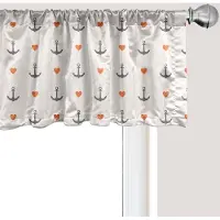 Abakuhaus Anker Raamvalletje, Gordijnvalletje voor Keuken en Slaapkamer met Tunnelzoom, 137 cm x 30 cm, Vermiljoengrijs