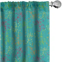 Abakuhaus Abstracte gordijnen – set van 2 – 75x175 cm – microvezel donker zeeschuimkleur
