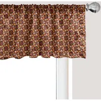 Abakuhaus Moderne raamvalletje, gordijnvalletje voor keuken en slaapkamer met tunnelzoom, 137 cm x 30 cm, donkeroranje bordeauxrood
