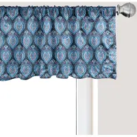 Abakuhaus Aziatische raamvalance met bloemenmotief, gordijnvalance voor keuken en slaapkamer met tunnelzoom, 137 cm x 45 cm, colagrijs vermiljoen