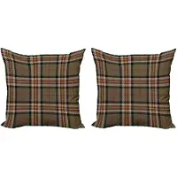 Abakuhaus Geruit kussenhoezen-set – 2x60x60 cm – microvezel