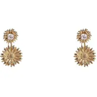 Go Dutch Label Oorknoppen Double Flower Stud Goudkleurig