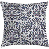 Abakuhaus Arabeske Kussenhoes – 60x60 cm – Dubbelzijdig bedrukt – Rits, Vermilion Indigo