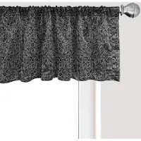 Abakuhaus Vintage raamvalletje, gordijnvalletje voor keuken en slaapkamer met tunnelzoom, 137 cm x 30 cm, antracietgrijs