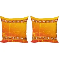 Abakuhaus Afrika Kussen 2x40x40 cm – Dekokussenhoes – Oranje