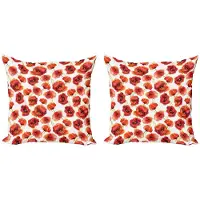 Abakuhaus Kussenbezug – 2x45x45 cm – Dubbelzijdig Digdruk – Mikrofaser Rood/Wit