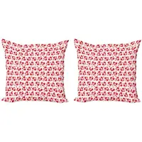 Abakuhaus Valentijn Kussenhoes Set 2x40 cm – Dubbelzijdig Druk – Donker Koraal