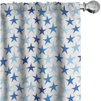 Abakuhaus Sterren Gordijnen – Gradiënt Blauw/Wit – 2x75x175 cm