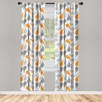 Abakuhaus Geometrische gordijnen – Set van 2 panelen 75×225 cm – oranje/grijs/wit