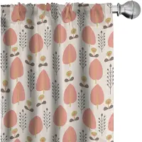 Abakuhaus Gordijnen – 2×75×245 cm – Mikrofaser – Coral Khaki/Kakao