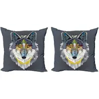Abakuhaus Zoo kussenhoes set – 2x45x45 cm – dubbelzijdig – multicolor