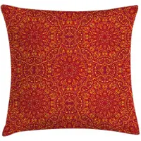 Abakuhaus Mandala-kussenhoes – Decoratieve kussenhoes 50x50 cm – Water- en vuilafstotend, Binnen/buiten, Lila/Mosterdgeel/Oranje