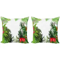 Abakuhaus Blatt Kussenhoes Set – 2x45x45 cm – Dubbelzijdig bedrukt – Microfaser – Roze/Wit