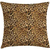Abakuhaus Bruine Kussenhoes – Luipaardprint – Dubbelzijdig – 40x40 cm
