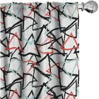 Abakuhaus Grunge gordijnen – 2x75x225 cm – mintgroen vermiljoen – microvezel