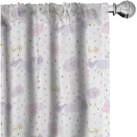 Abakuhaus Kindergordijnen Eenhoorns – 2x75x245 cm – Microvezel