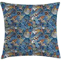 Abakuhaus Kussenhoes – Dubbelzijdig bedrukt – 45x45 cm – Multicolor blauw