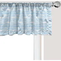 Abakuhaus Harbor Stripe raamvalletje, gordijnvalletje voor keuken en slaapkamer met tunnelzoom, 137 cm x 30 cm, lichtblauw wit