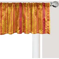 Abakuhaus Oranje raamvalletje, gordijnvalletje voor keuken en slaapkamer met tunnelzoom, 137 cm x 30 cm, oranjegeel